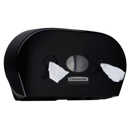KC Aquarius™ Mini Twin Roll Centrefeed Toilet Paper Dispenser - Black