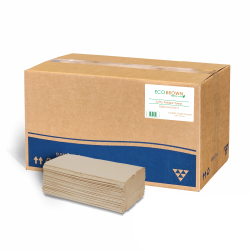 Eco Brown Folded Towel 2-Ply